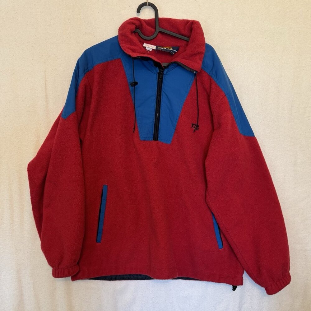 Sun Ice  XTG Extreme Polartec Fleece Jacket Mens Medium Half Zip Waist  Vtg 90s